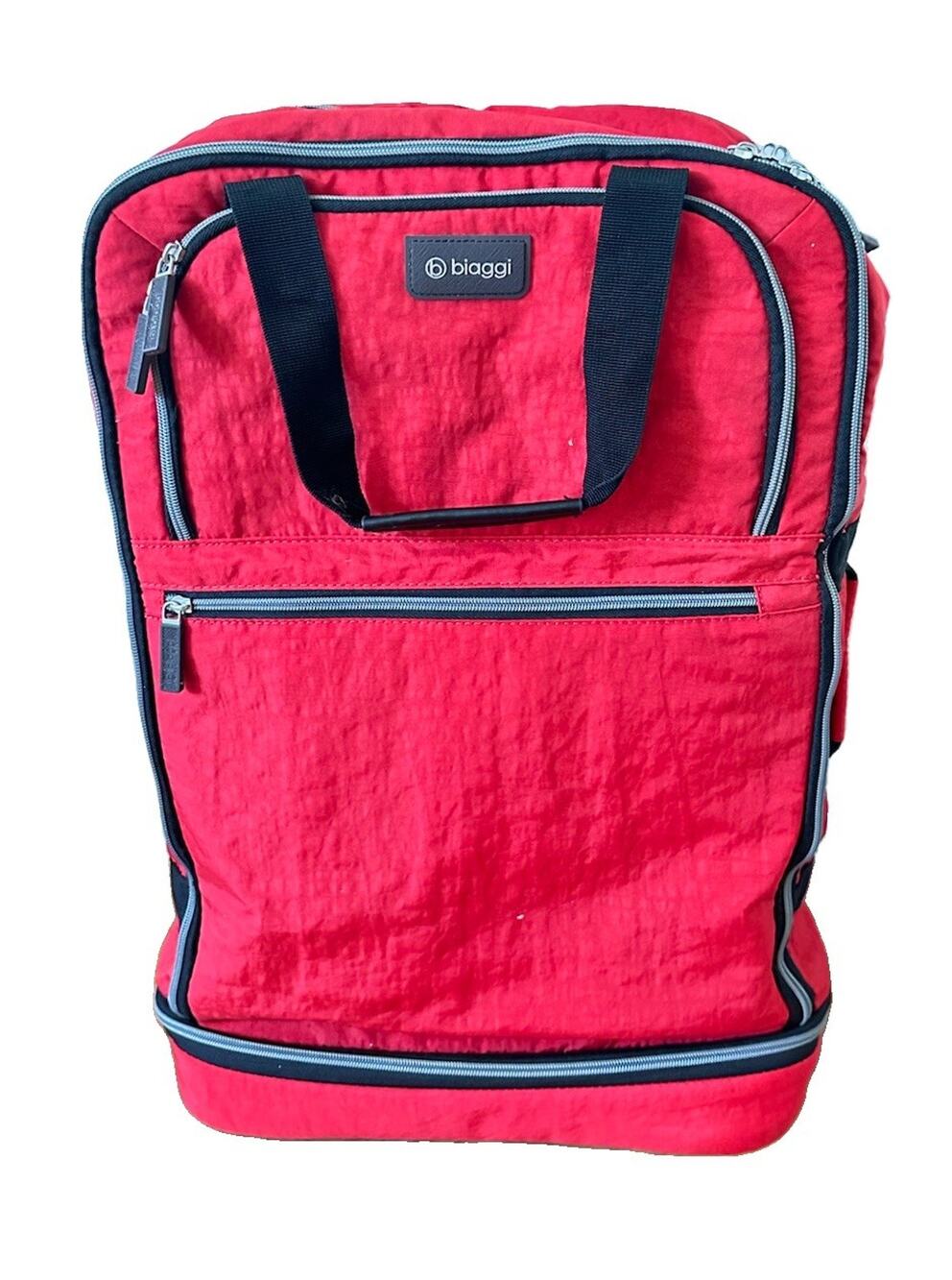 Biaggi ZipSak 27” Foldable Spinner Duffle Luggage Red 631127 Rolling Suitcase